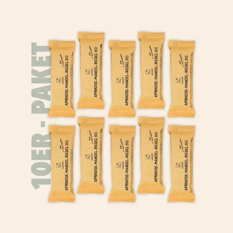 10er-Paket Aprikose-Mandel-Riegel Bio