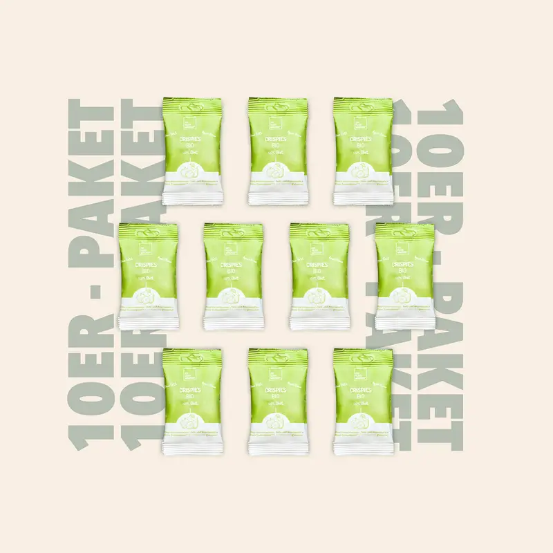10er-Paket Crispies Apfel-Birne Bio, 10 x 12g