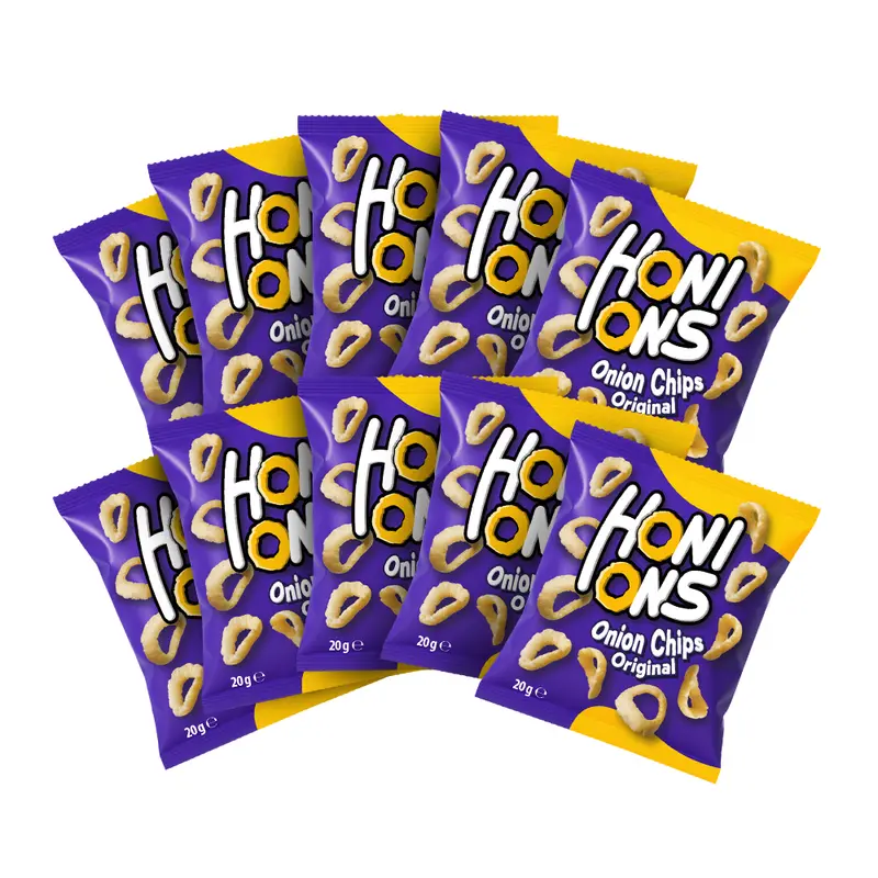 10x Honions Onion Rings, Zwiebelchips 20g