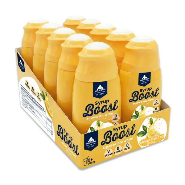 10x65ml Multipower Getränke Sirup Boost Eistee Zitrone ohne Zucker