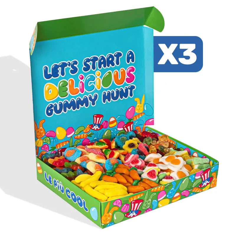 3 Wunnie box “Frohe Ostern”, 3 Candy box zum Zusammenstellen mit deinen Lieblingsgummibärchen