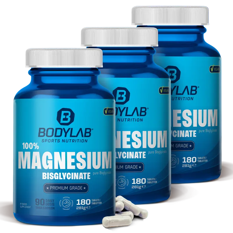 3 x 100% Magnesium Bisglycinate (180 Tabletten)