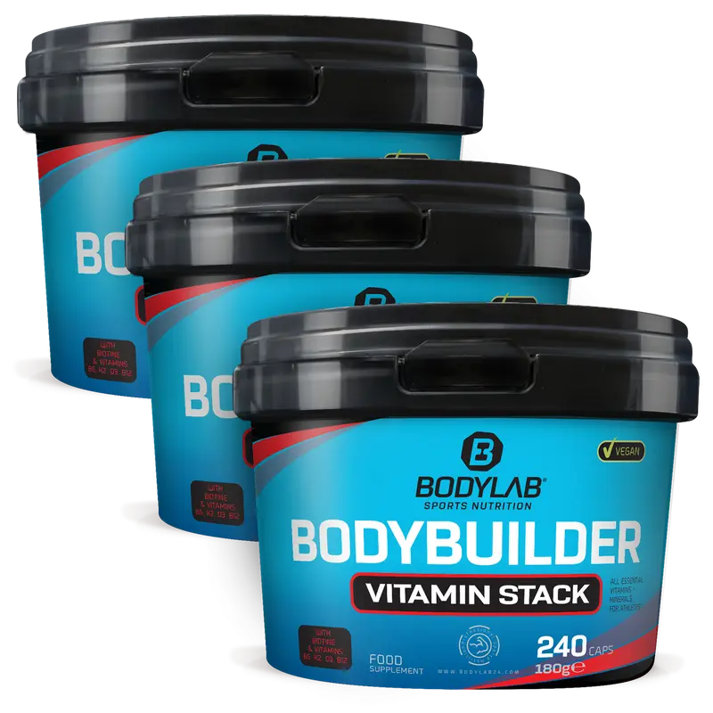 3 x Bodybuilder Vitamin Stack (je 240 Kapseln)