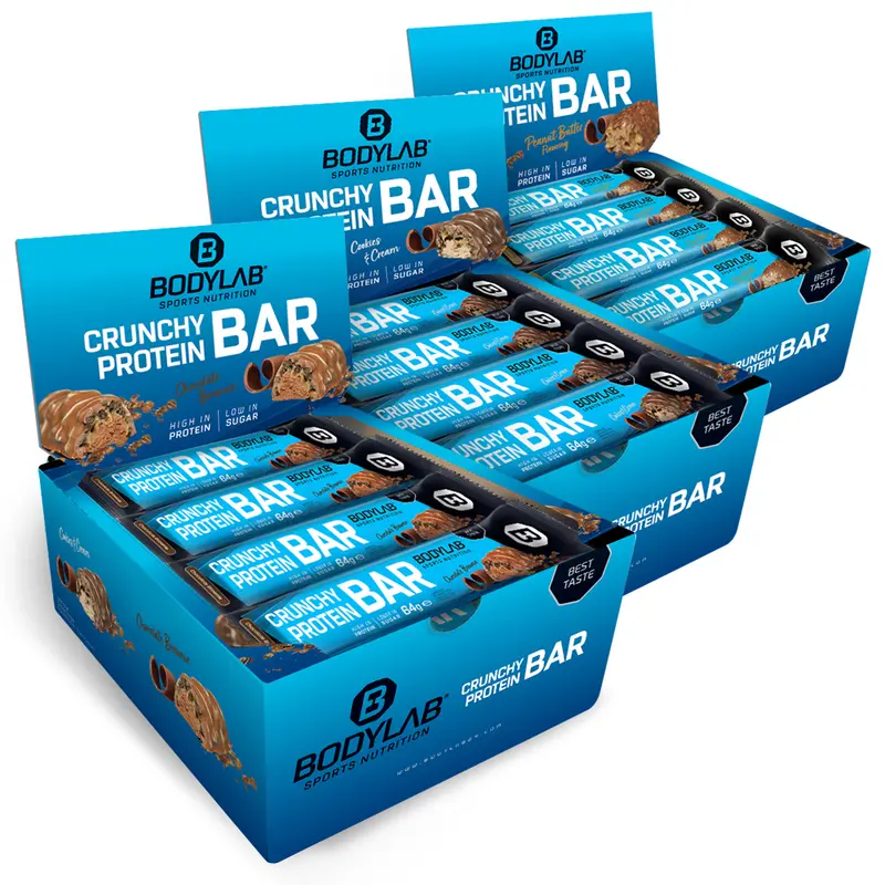 3 x Crunchy Protein Bar (je 12x64g)