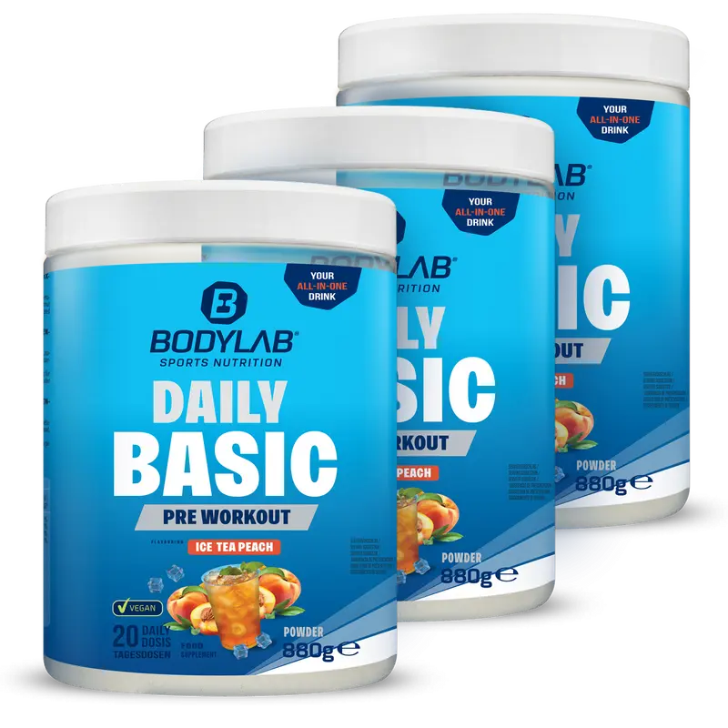 3 x Daily Basic Powder Ice Tea Peach (je 880g)