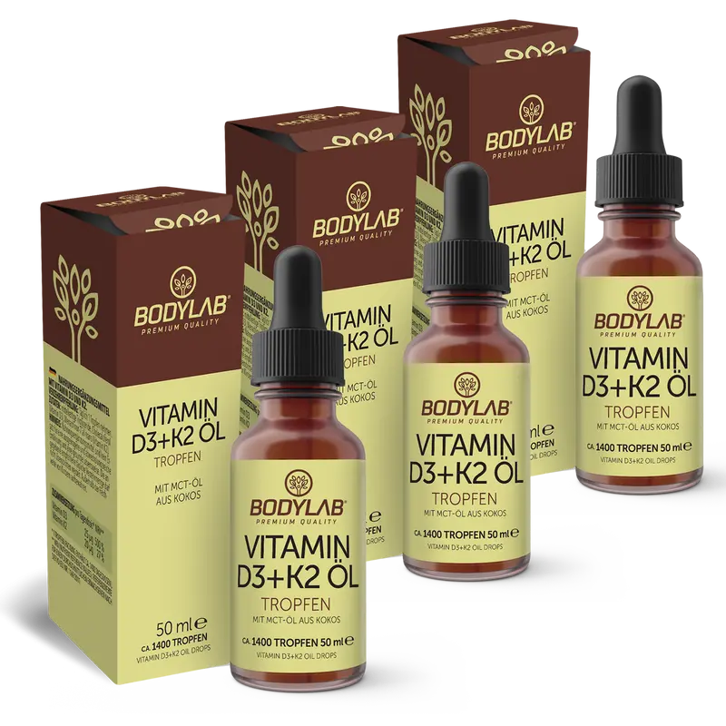 3 x Vitamin D3 + K2 Öl Tropfen (3 x 50ml)