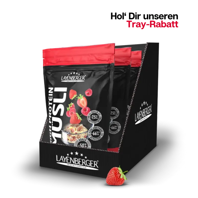 3K PROTEIN MÜSLI Rote Beeren Mix 3er Karton