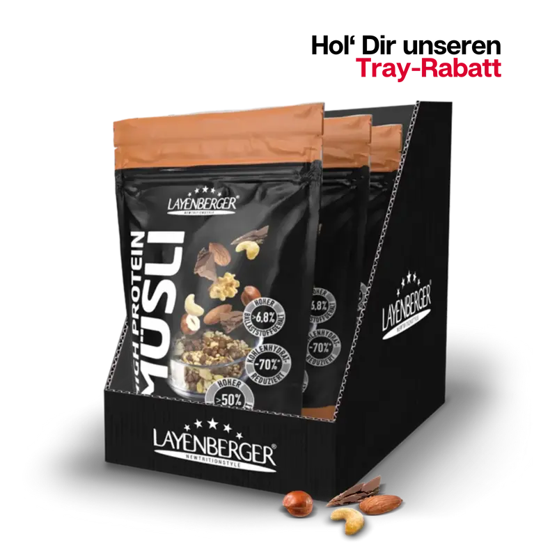 3K PROTEIN MÜSLI Schoko-Nuss 3er Karton