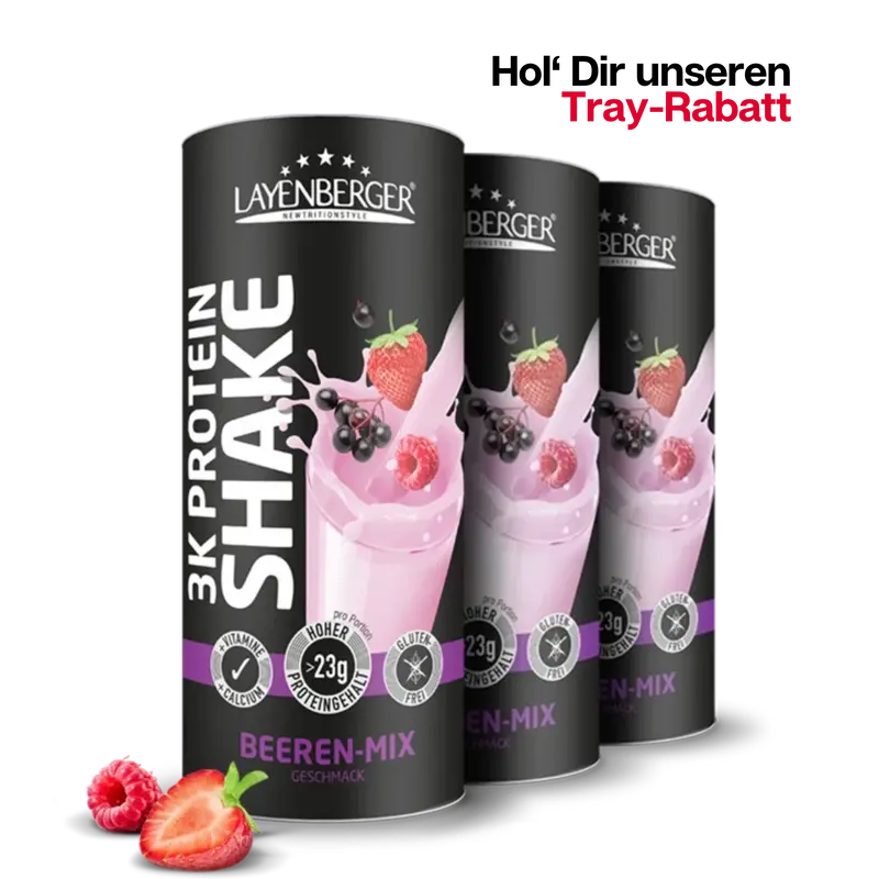 3K PROTEIN SHAKE Beeren-Mix 3er Karton