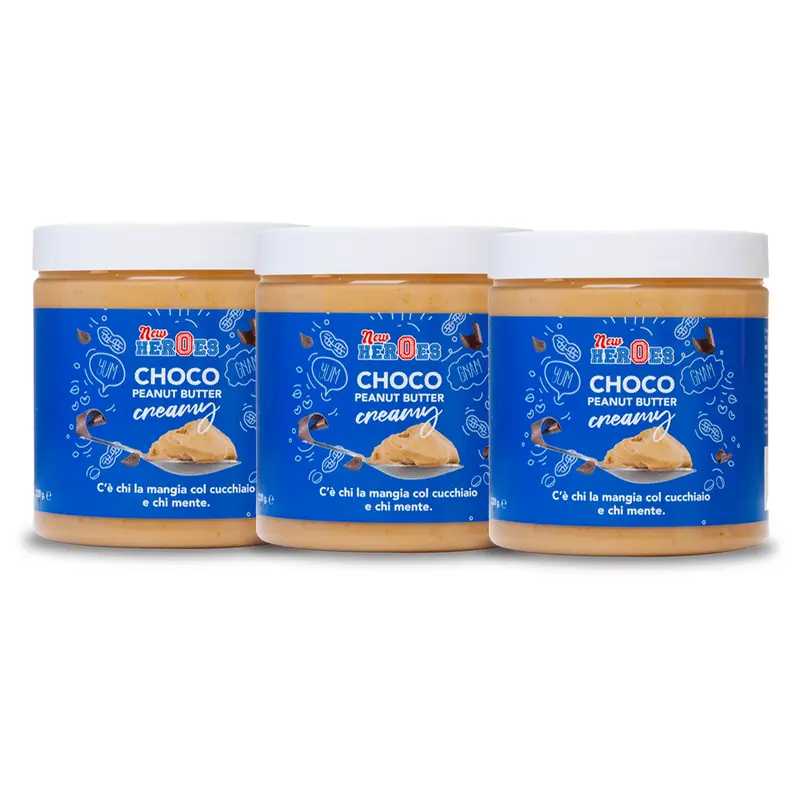 3x Neue Helden Choco Erdnussbutter Cremig, Schokoladen- und Erdnussbuttercreme 220g