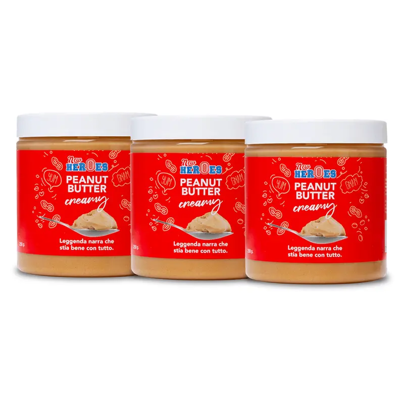3x New Heroes Peanut Butter Creamy, Erdnussbutter 250g