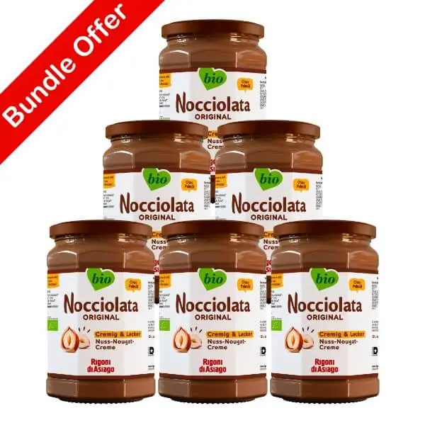 6 x 650g Rigoni di Asiago Nocciolata Bio-Haselnuss-Nougat Creme