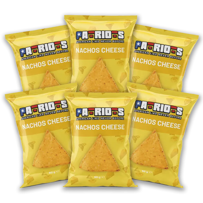 6x Patriots Nachos Cheese, Nachos mit Käse 60g