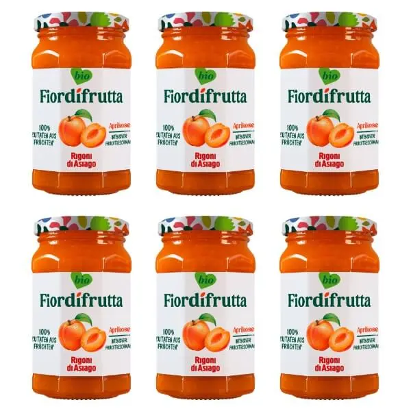 6x250g Rigoni Fior di frutta Bio Aprikosen Marmelade