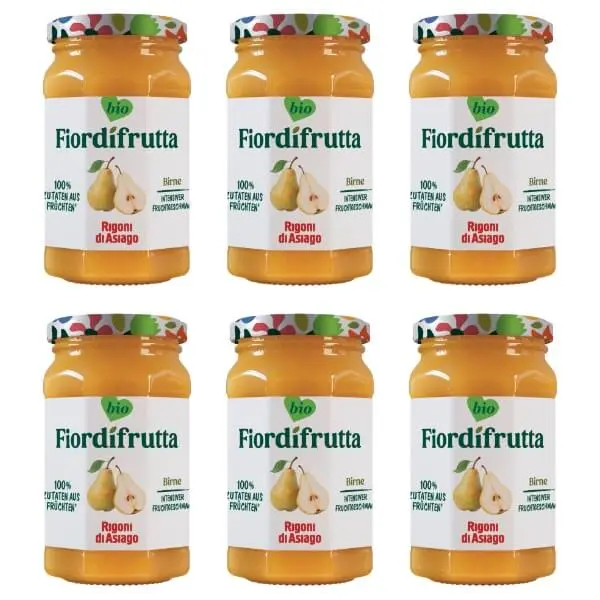 6x250g Rigoni Fior di frutta Bio Birnen Marmelade