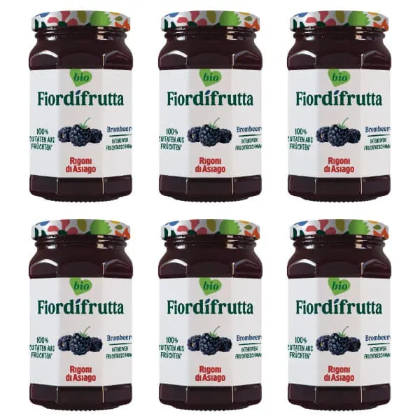 6x250g Rigoni Fior di frutta Bio Brombeer Marmelade