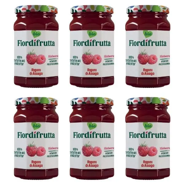 6x250g Rigoni Fior di frutta Bio Himbeer Marmelade
