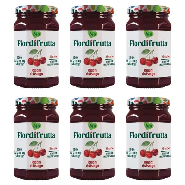 6x250g Rigoni Fior di frutta Bio Kirsch Marmelade