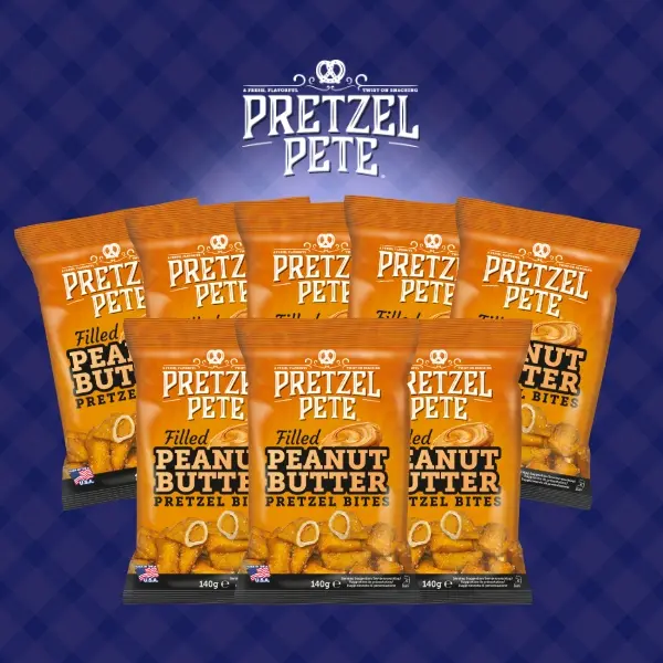 8x140g Pretzel Pete Peanut Butter Bites Vorteilspack