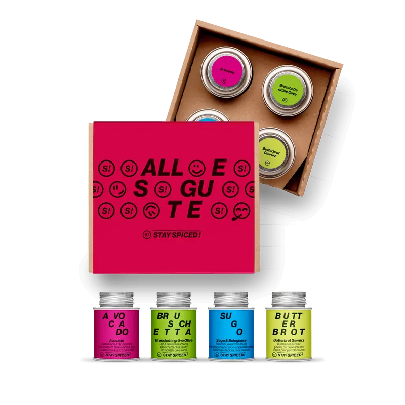 Alles Gute! | Gewürze Set | 4er Geschenkbox