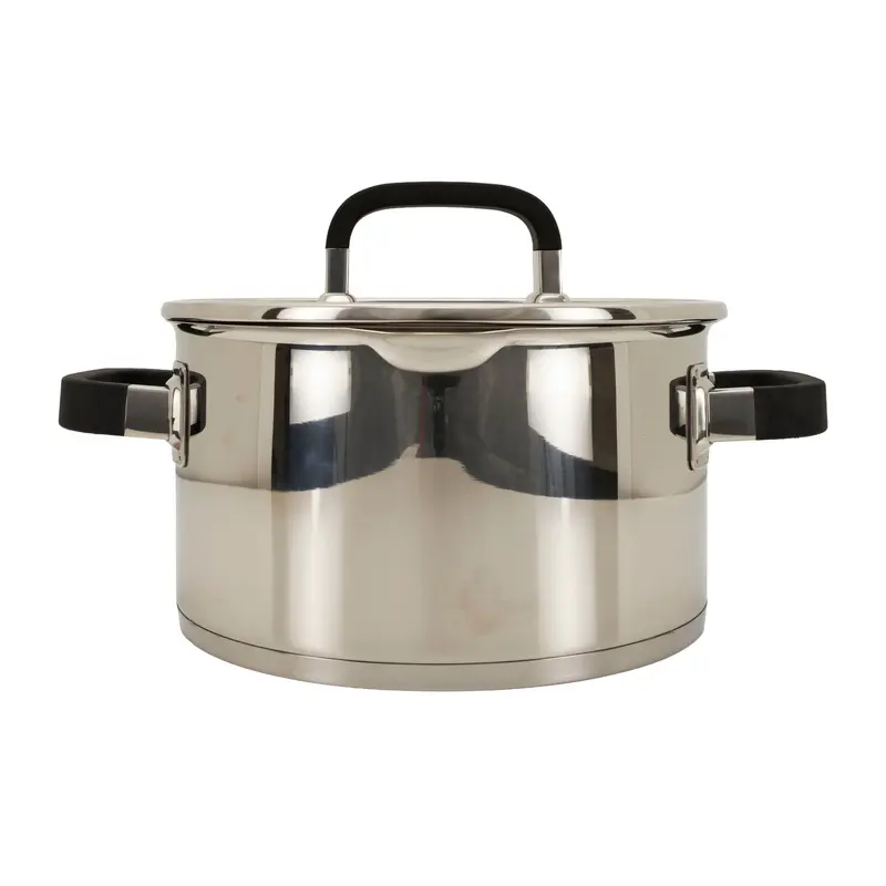 Almina Edelstahl Kochtopf – 22 cm, 4,5 Liter – Induktionsgeeignet mit Glasdeckel