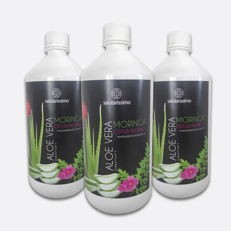 Aloe Vera mit Moringa und Cistus Incanus, 3 x 1000ml