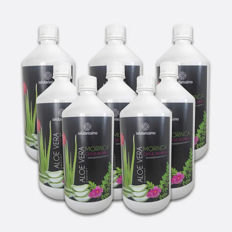 Aloe Vera mit Moringa und Cistus Incanus, 8 x 1000ml
