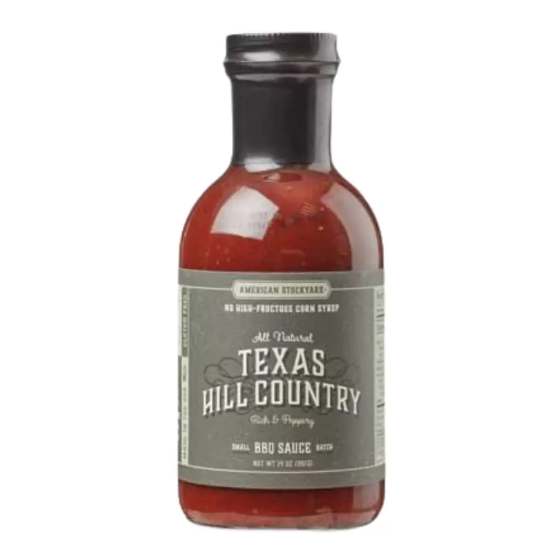 American Stockyard Texas Hill Country BBQ Sauce, Barbecue-Sauce mit vier verschiedenen Paprikasorten, 397g