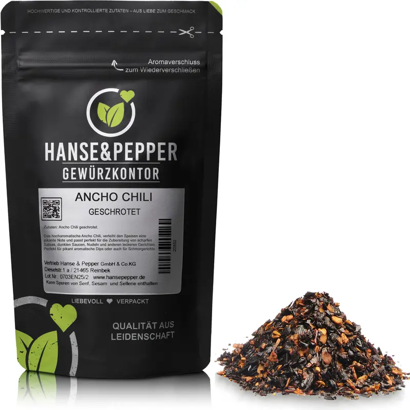 Ancho Chili geschrotet