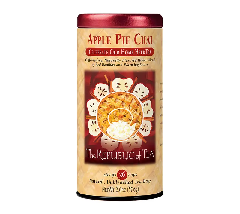 Apple Pie Chai Herbal Tea von The Republic of Tea (Metalldose mit 36 Beuteln)