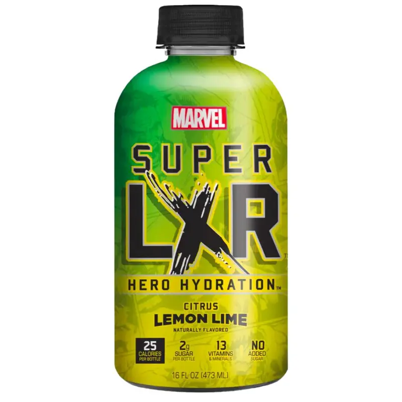 AriZona x Marvel Super LXR Hero Citrus Lemon Lime, energy drink mit Zitronen- und Limettengeschmack, 473 ml