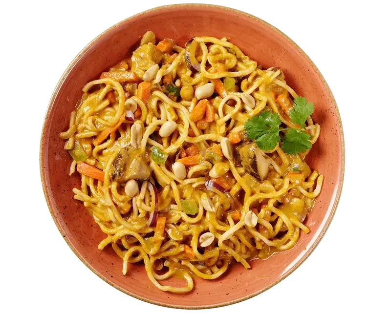 Asia-Erdnuss-Nudeln