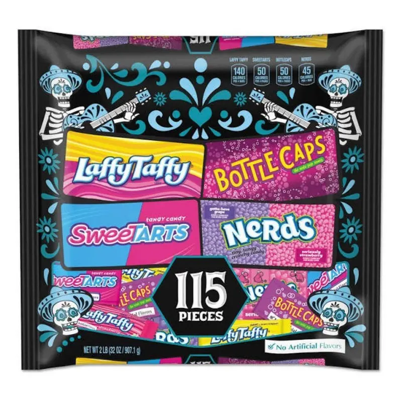 Assorted Wonka Sugar Candy, gemischte Bonbonpackung mit 115 Stück