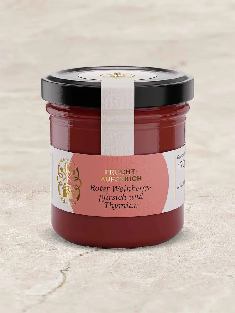 Aufstrich »Roter Weinbergspfirsich und Thymian«