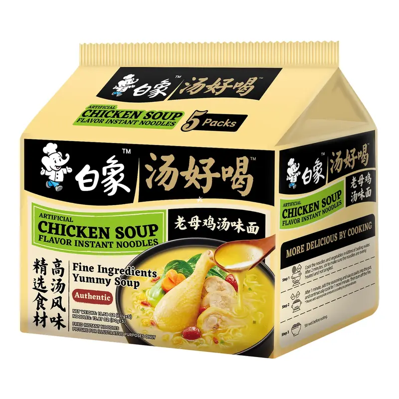 BaiXiang Instant-Nudelsuppe mit Hühnergeschmack 560g