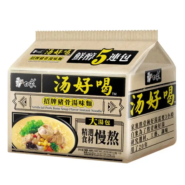 BaiXiang Instantnudeln mit Schweineknochensuppengeschmack 570g