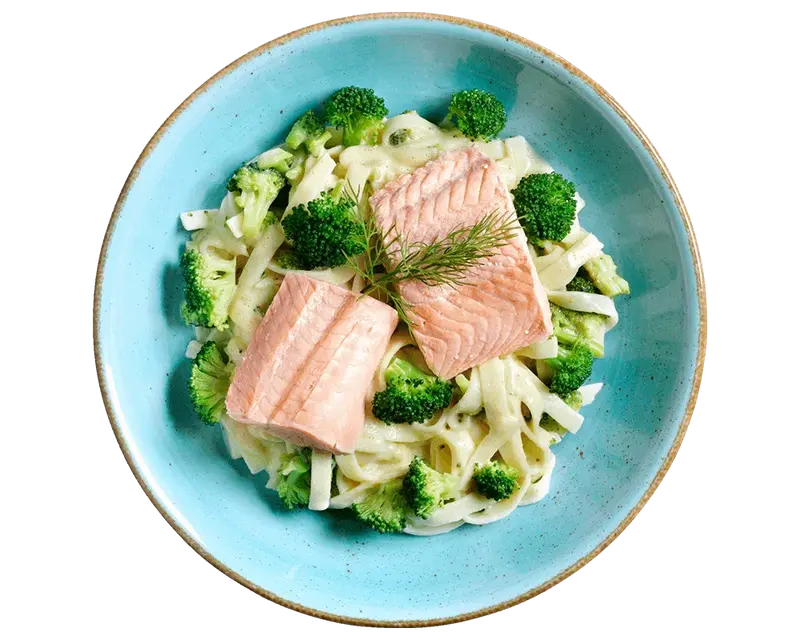 Bandnudeln mit Wildlachs
