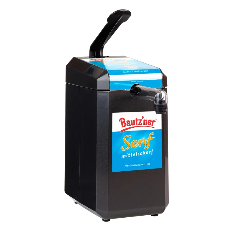 Bautzner Saucenspender schwarz - Mittelscharfer Senf - 5kg