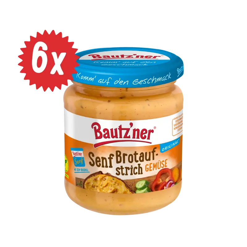 Bautzner Senf-Brotaufstrich Gemüse - 6x 200ml