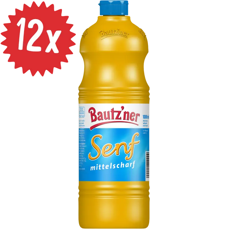 Bautzner Senf mittelscharf - 12x 1000ml