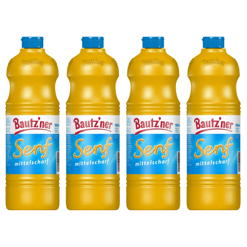 Bautzner Senf mittelscharf - 4x 1000ml
