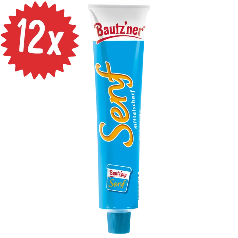 Bautzner Senf mittelscharf Tube - 12x 200ml