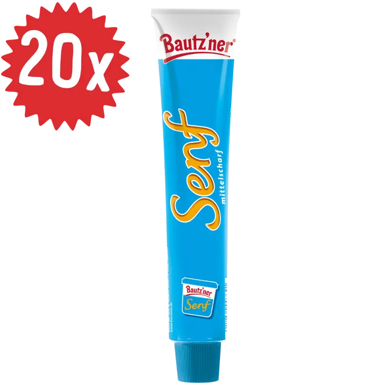 Bautzner Senf mittelscharf Tube - 20x 100ml