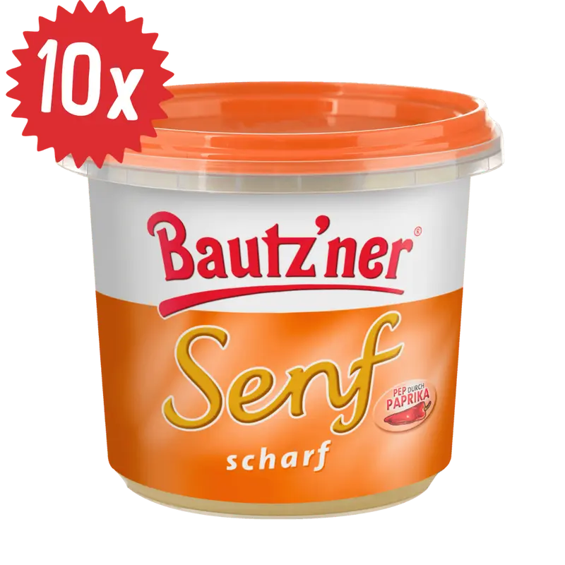 Bautzner Senf scharf - 10x 200ml