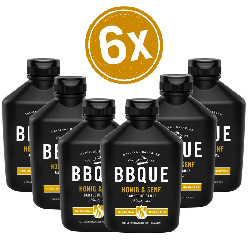 BBQUE Honig & Senf - 6x 400ml