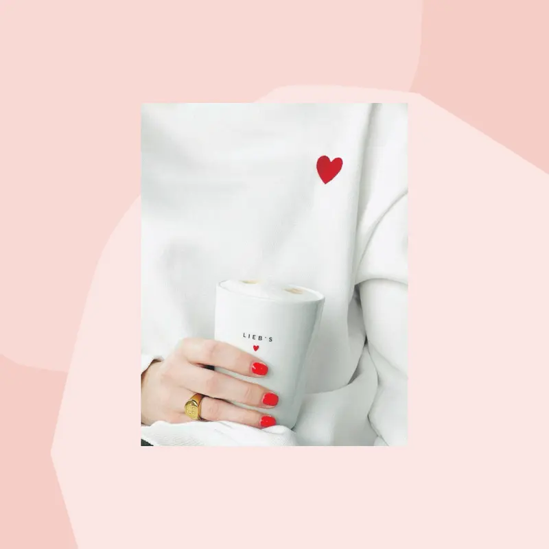 Becher mit Herz und Aufdruck