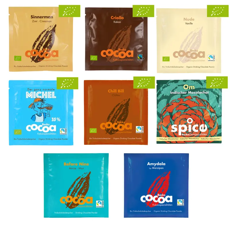 Becks Cocoa Trinkschokoladen 8er Probierset Beutel 200 g