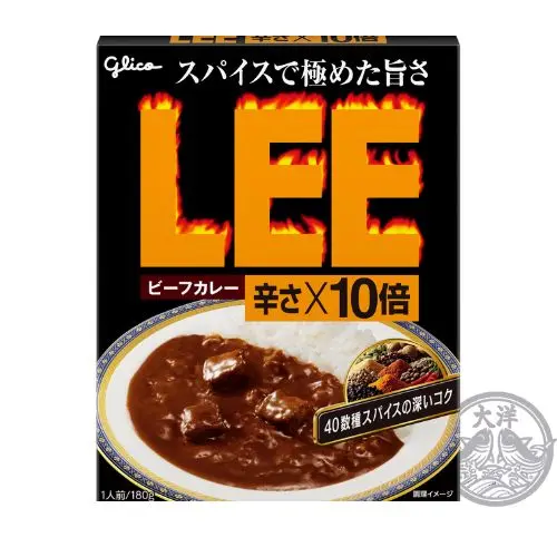 Beef Curry LEE Karasa x 10-Bai (Vorverpacktes 10-fach scharfes Rindfleisch-Curry)