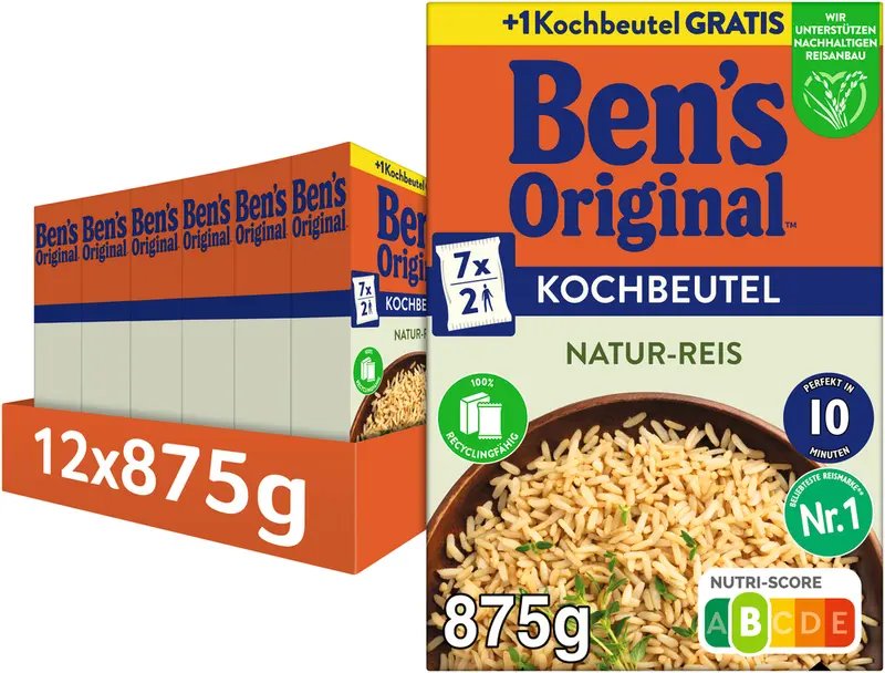 Ben’s Original Naturreis im Kochbeutel, 12x875g