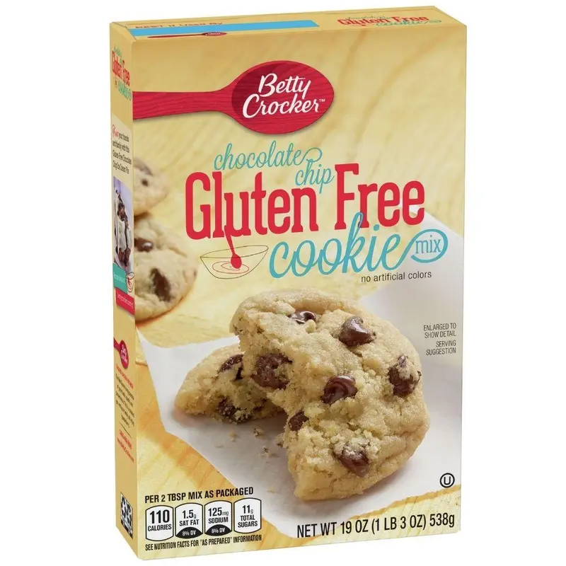 Betty Crocker Chocolate Chip Gluten Free, Backmischung für Schokoladenkekse GLUTENFREI von 538g